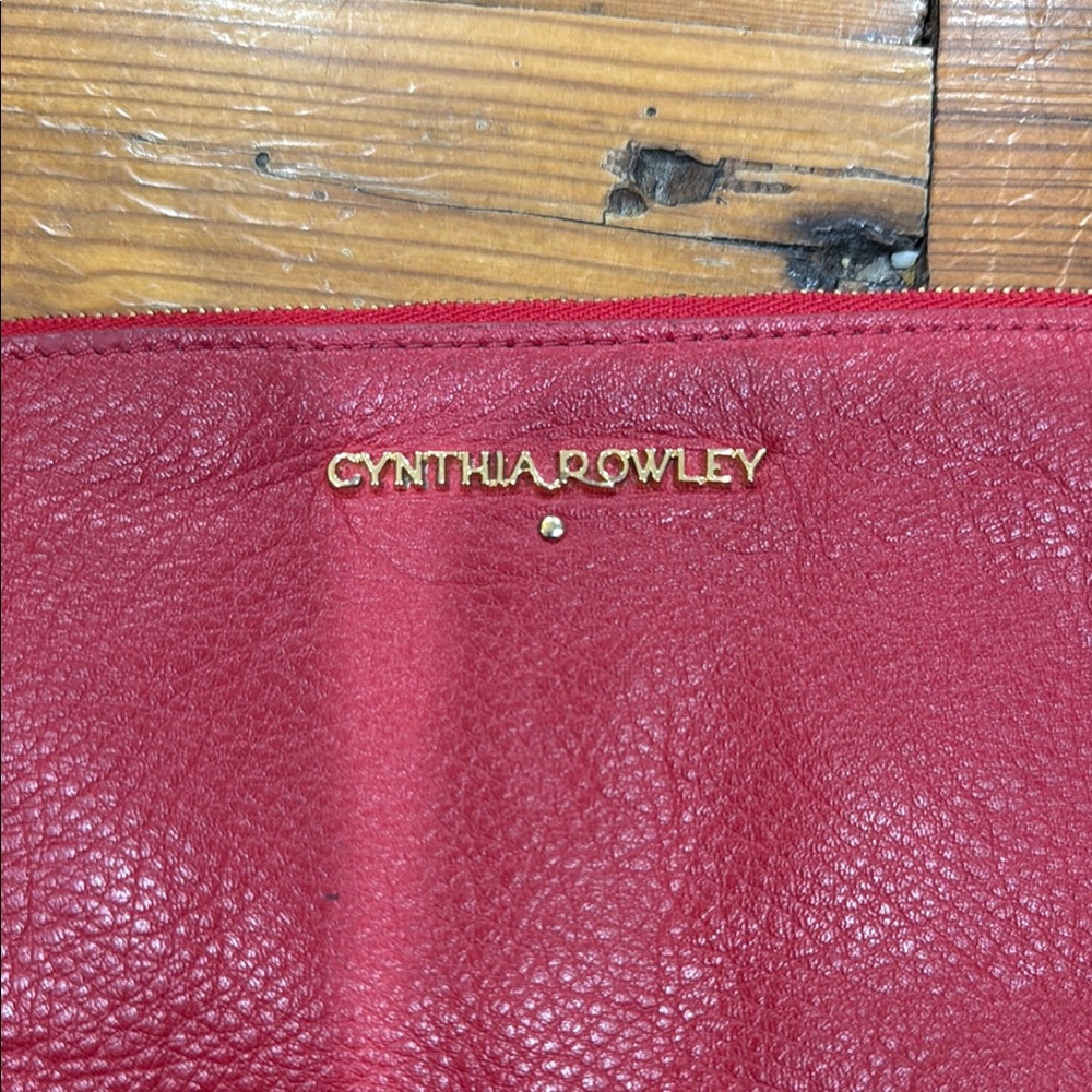 Cynthia Rowley Red Genuine Leather Wristlet Purse Wallet - Picture 2 of 11